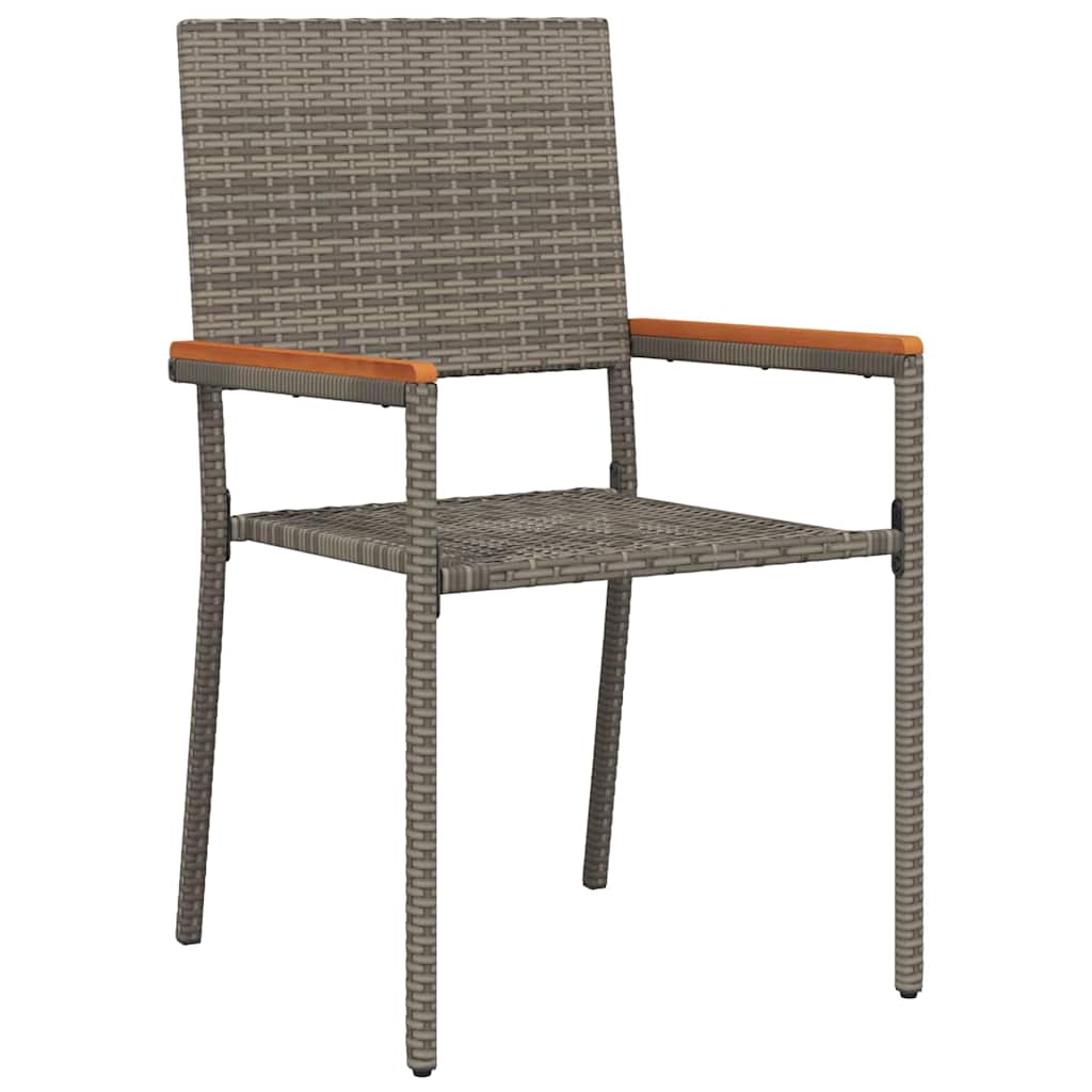 Ensemble de salle à manger pour jardin 5 pcs Gris polyrotin - XIOS