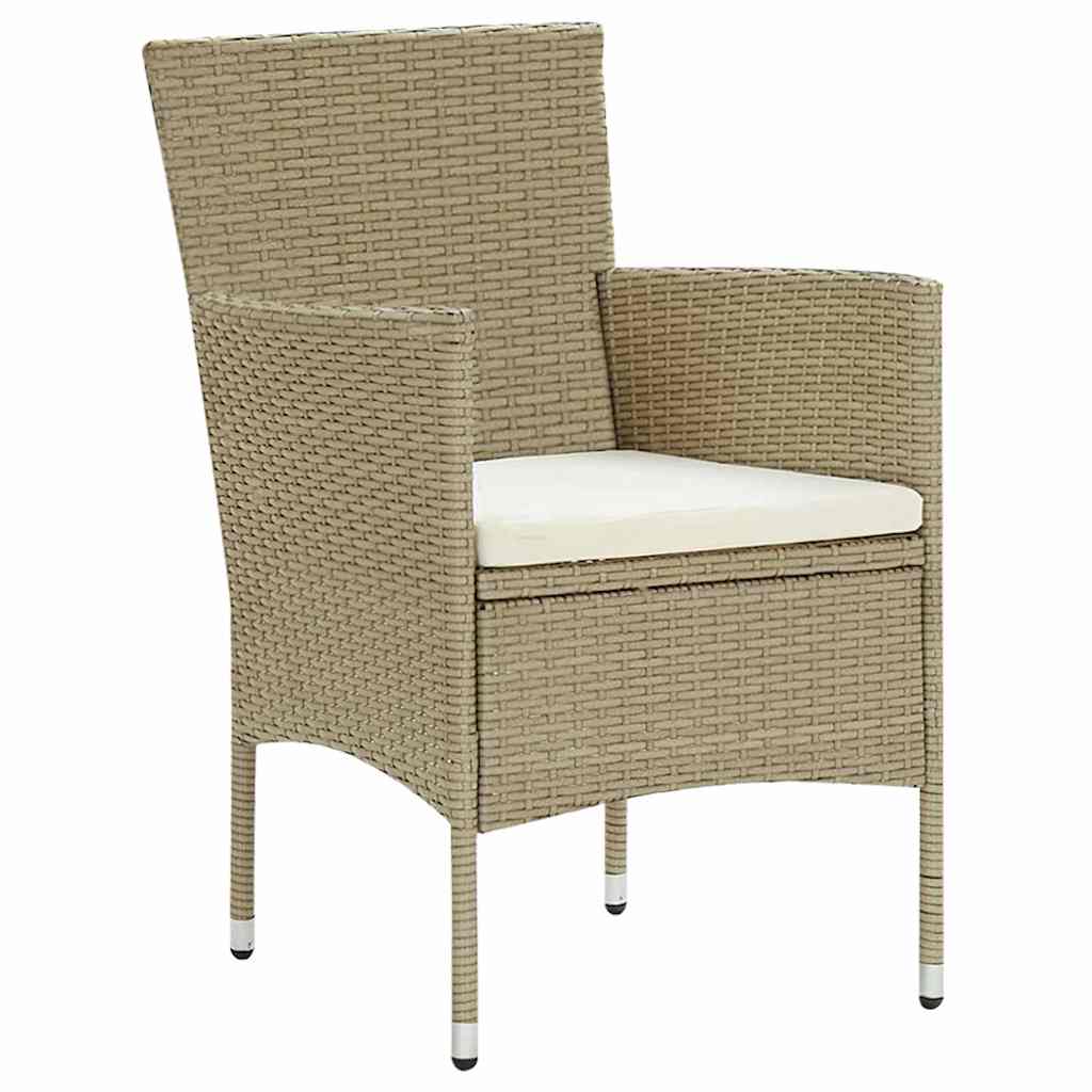 Ensemble de salle à manger pour jardin 5 pcs Beige polyrotin - XIOS