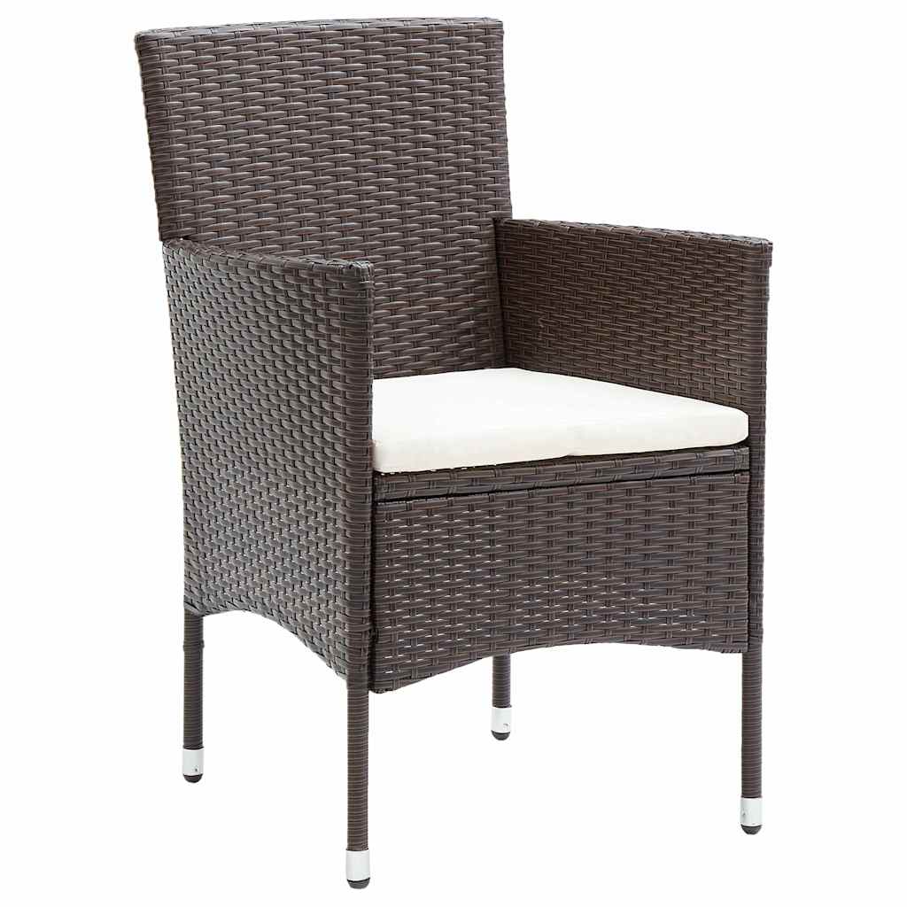 Ensemble de salle à manger pour jardin 5 pcs Marron polyrotin - XIOS