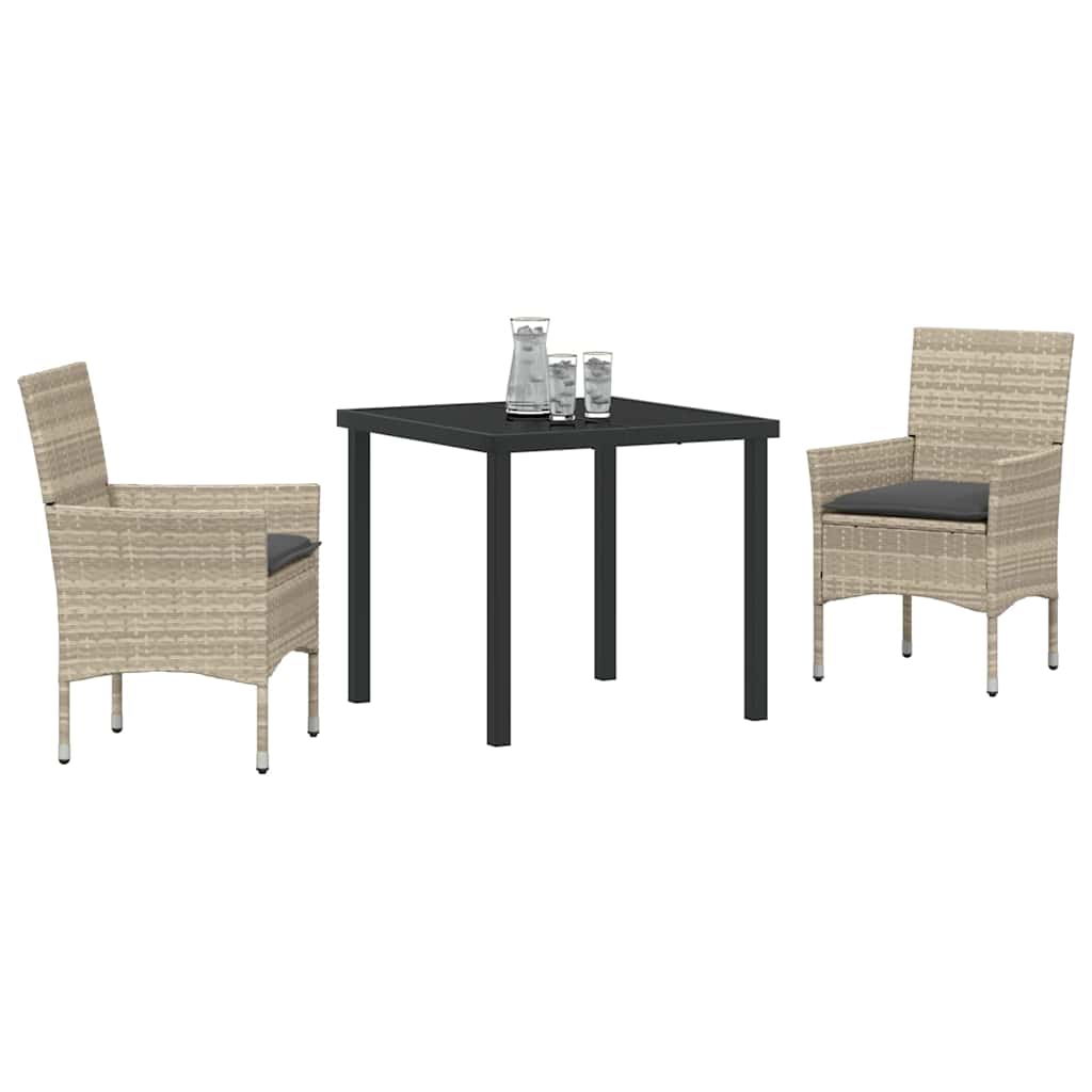 Ensemble de salle à manger pour jardin 3 pcs Gris clair - XIOS