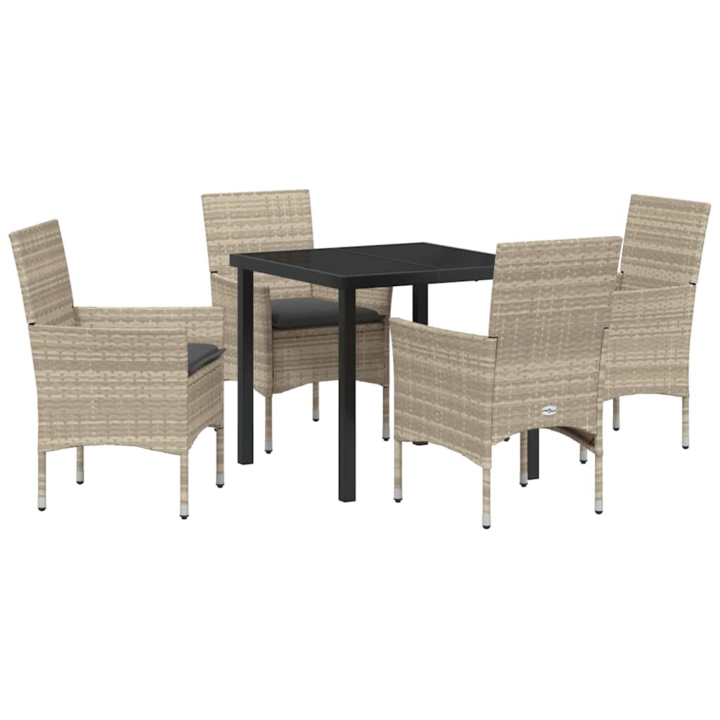 Ensemble de salle à manger pour jardin 5 pcs Gris clair - XIOS