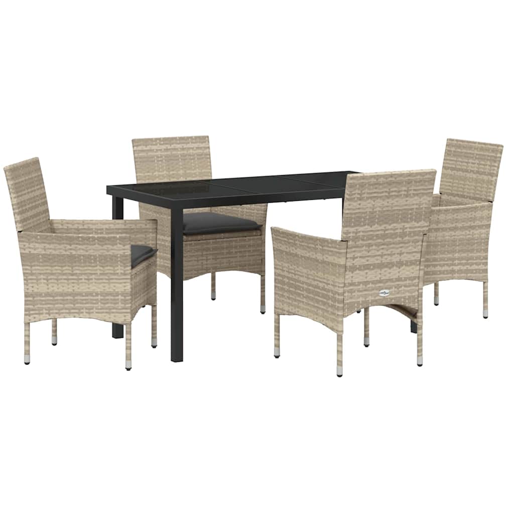 Ensemble de salle à manger pour jardin 5 pcs Gris clair - XIOS