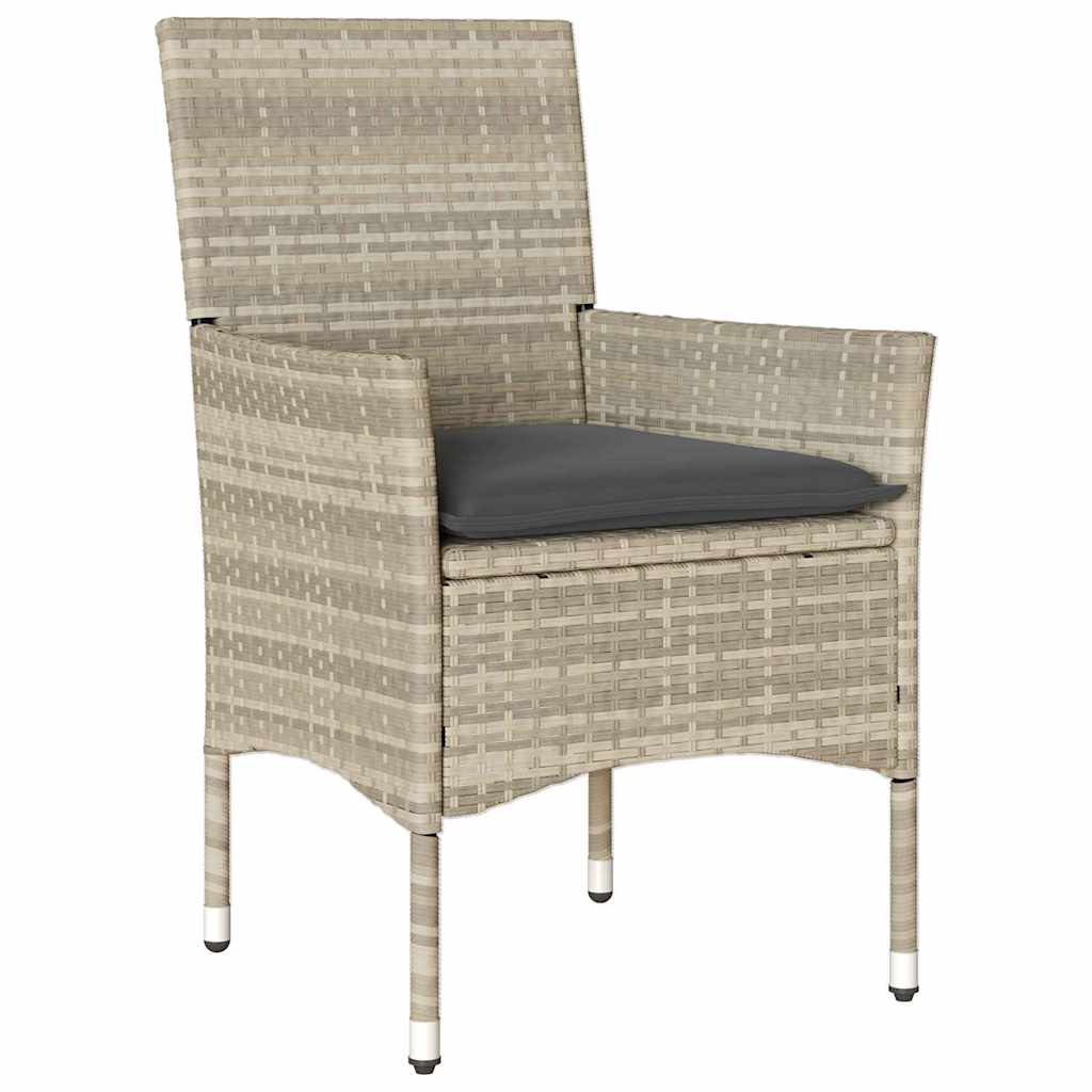 Ensemble de salle à manger pour jardin 5 pcs Gris clair - XIOS