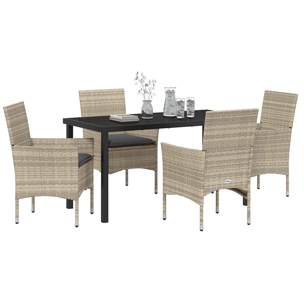 Ensemble de salle à manger pour jardin 5 pcs Gris clair - XIOS