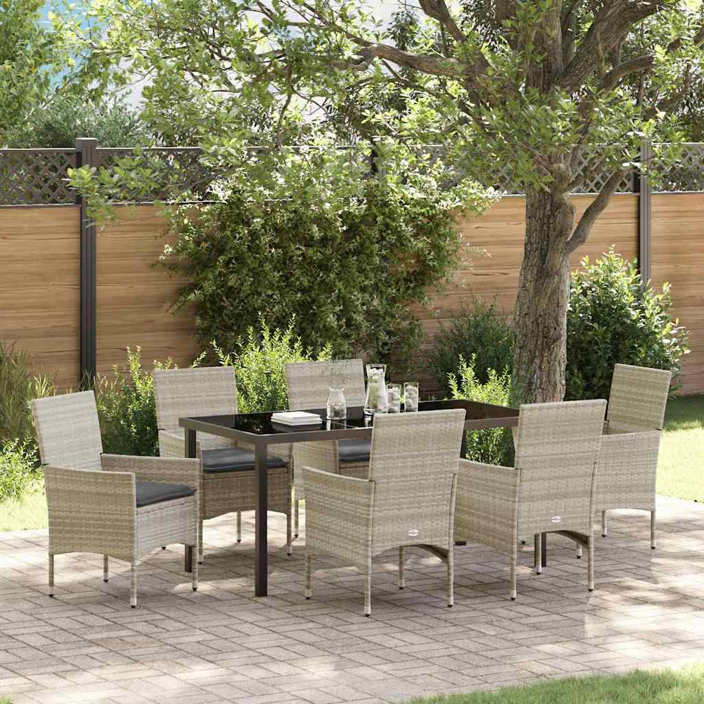 Ensemble de salle à manger pour jardin 7 pcs Gris clair - XIOS