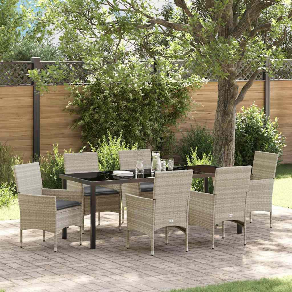 Ensemble de salle à manger pour jardin 7 pcs Gris clair - XIOS