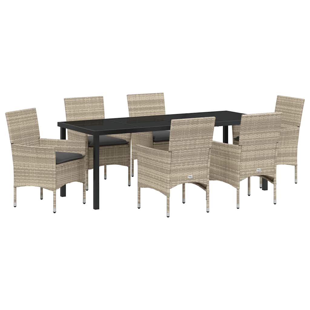 Ensemble de salle à manger pour jardin 7 pcs Gris clair - XIOS