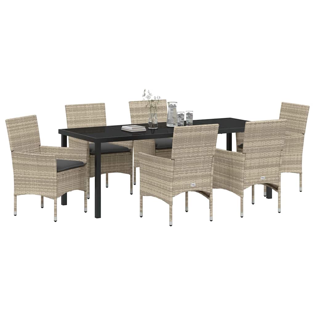 Ensemble de salle à manger pour jardin 7 pcs Gris clair - XIOS