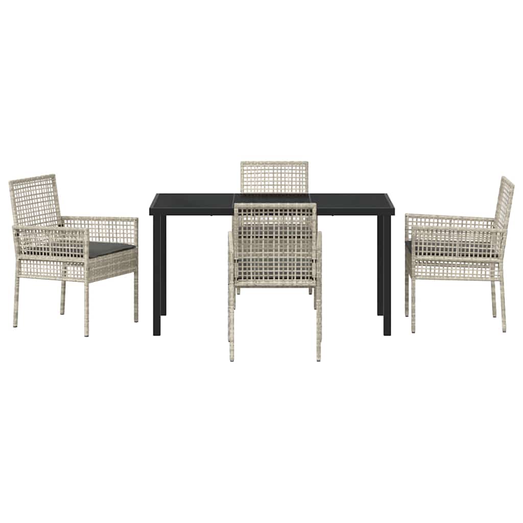 Ensemble de salle à manger pour jardin 5 pcs Gris clair - XIOS