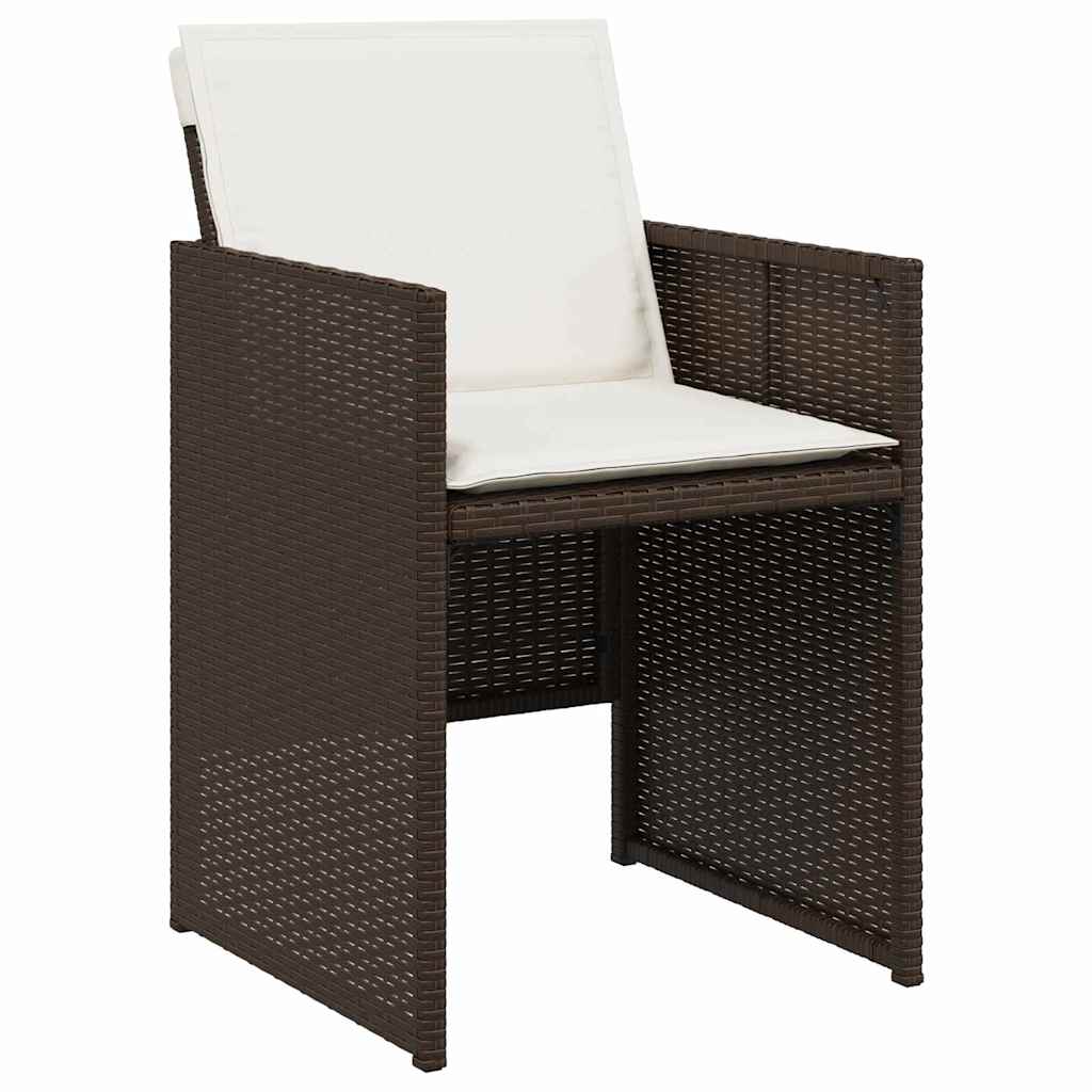 Ensemble de salle à manger pour jardin 5 pcs Marron polyrotin - XIOS