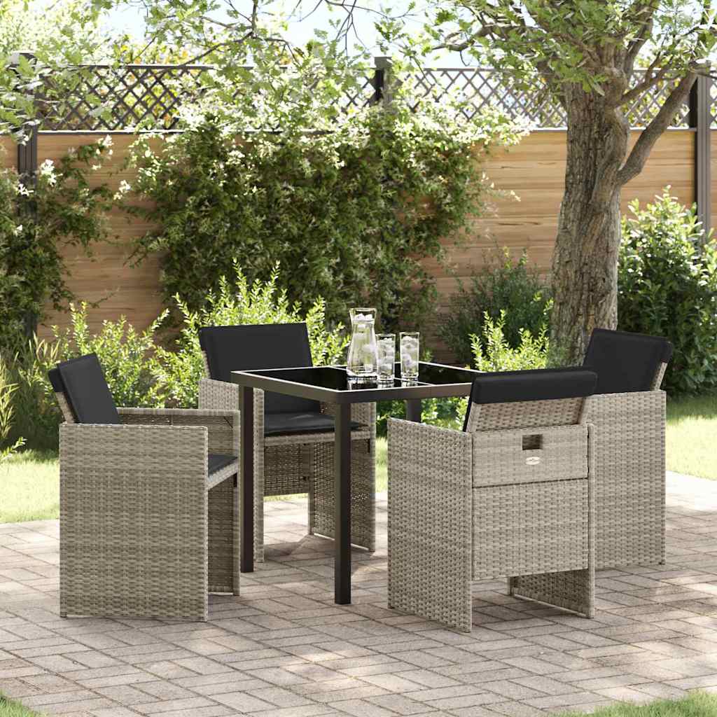 Ensemble de salle à manger pour jardin 5 pcs Gris clair - XIOS