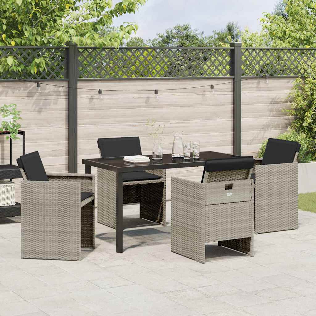 Ensemble de salle à manger pour jardin 5 pcs Gris clair - XIOS