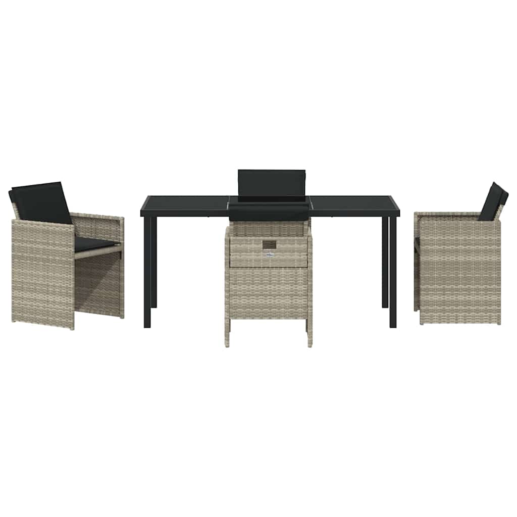 Ensemble de salle à manger pour jardin 5 pcs Gris clair - XIOS