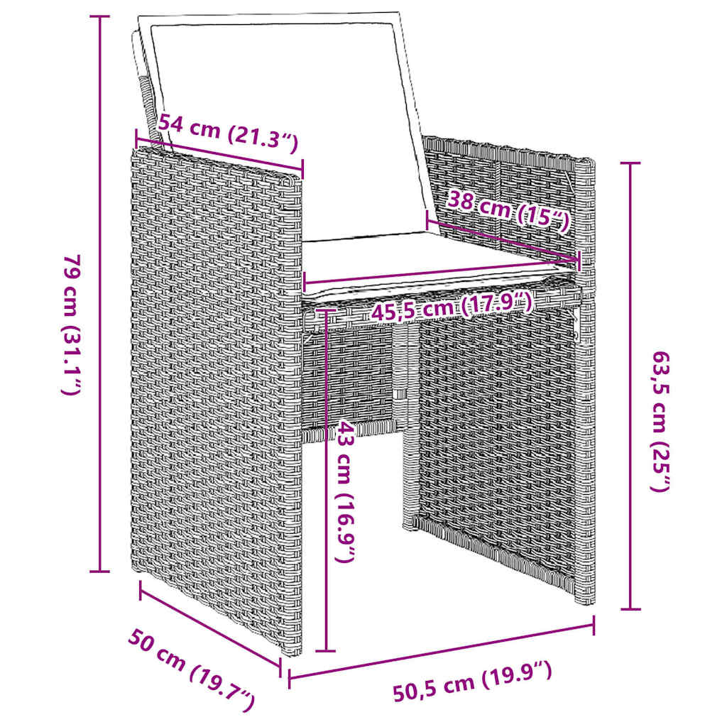 Ensemble de salle à manger pour jardin 5 pcs Gris clair - XIOS