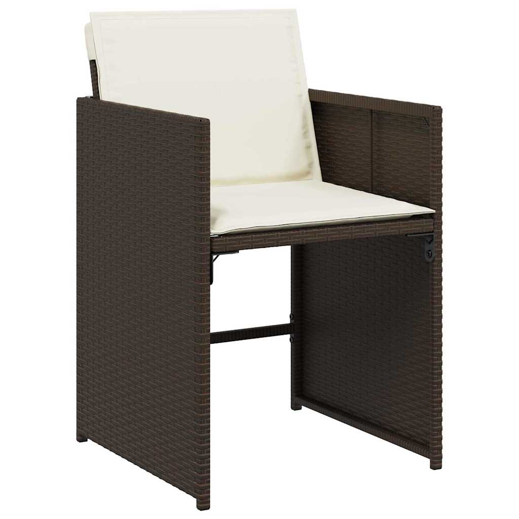 Ensemble de salle à manger pour jardin 5 pcs Marron polyrotin - XIOS