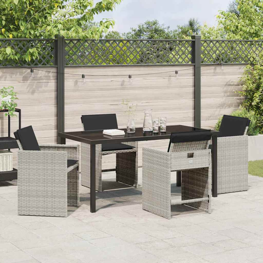 Ensemble de salle à manger pour jardin 5 pcs Gris clair - XIOS