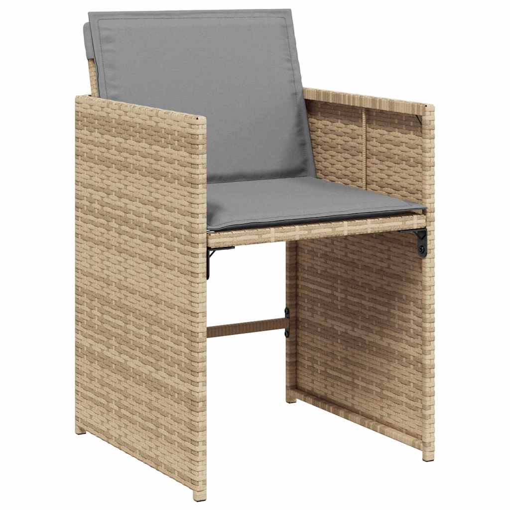 Ensemble de salle à manger pour jardin 9 pcs Beige polyrotin - XIOS