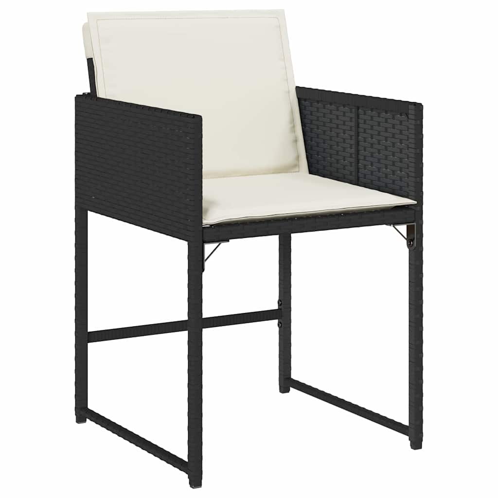Ensemble de salle à manger pour jardin 5 pcs Noir polyrotin - XIOS