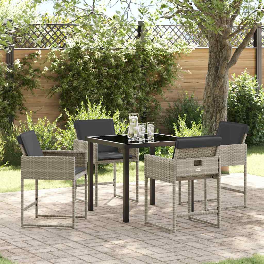 Ensemble de salle à manger pour jardin 5 pcs Gris clair - XIOS
