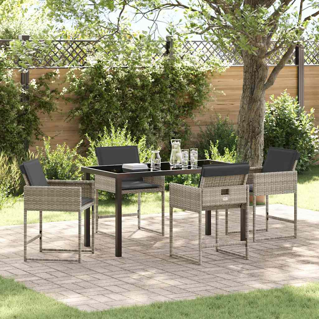 Ensemble de salle à manger pour jardin 5 pcs Gris clair - XIOS