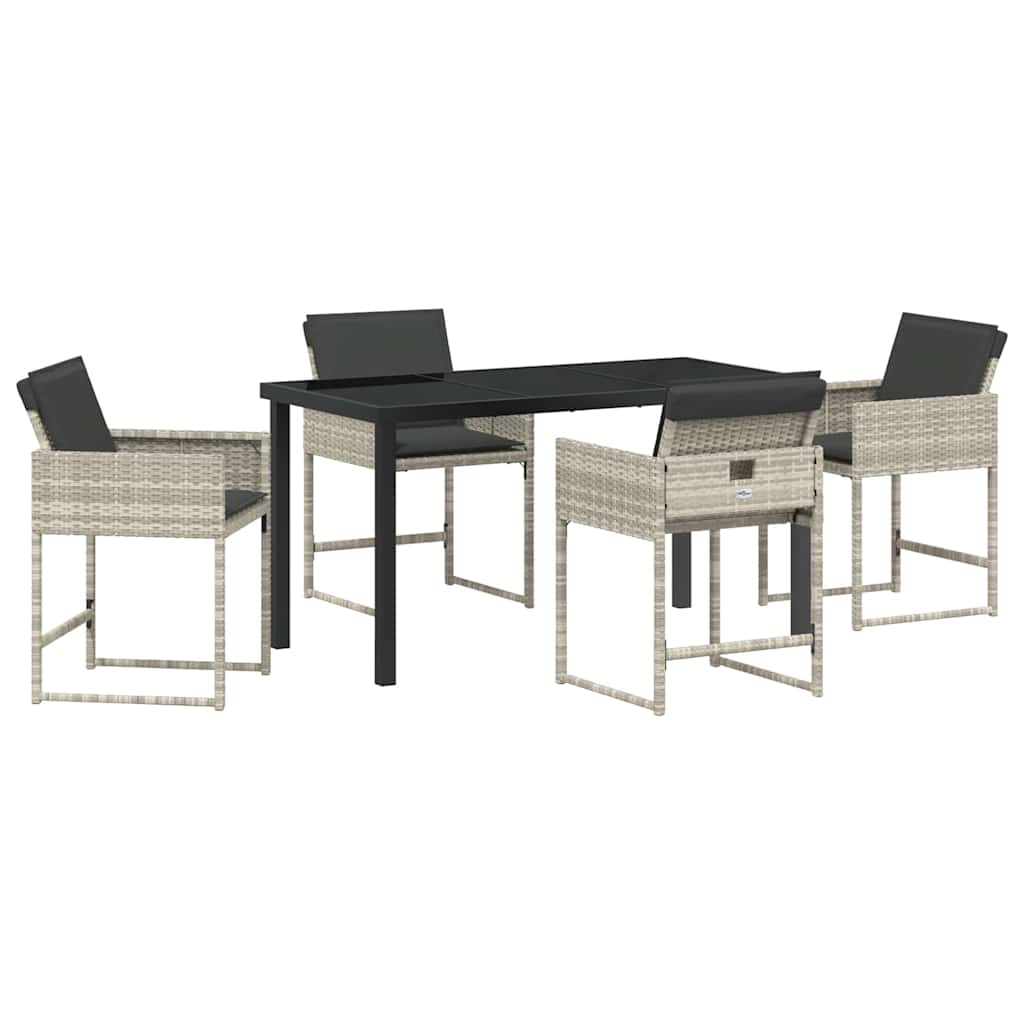Ensemble de salle à manger pour jardin 5 pcs Gris clair - XIOS