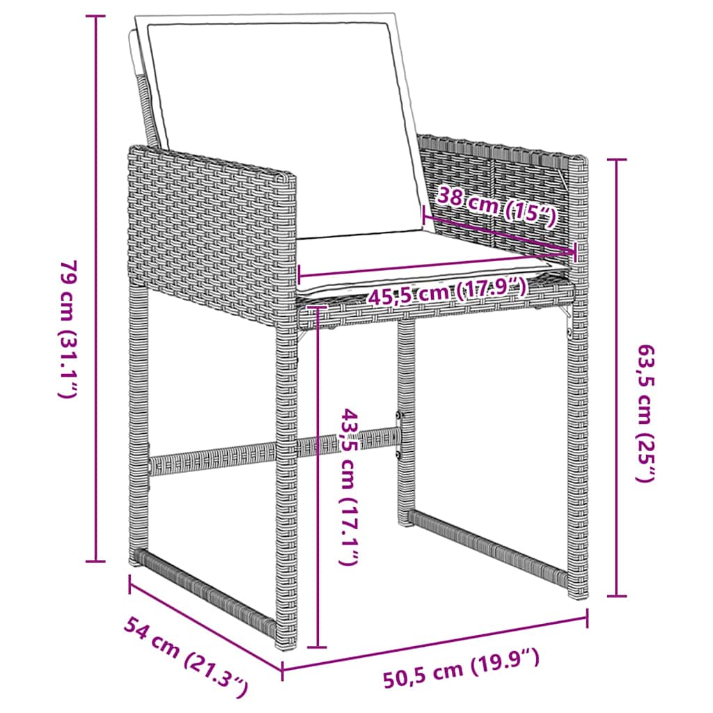 Ensemble de salle à manger pour jardin 5 pcs Gris clair - XIOS
