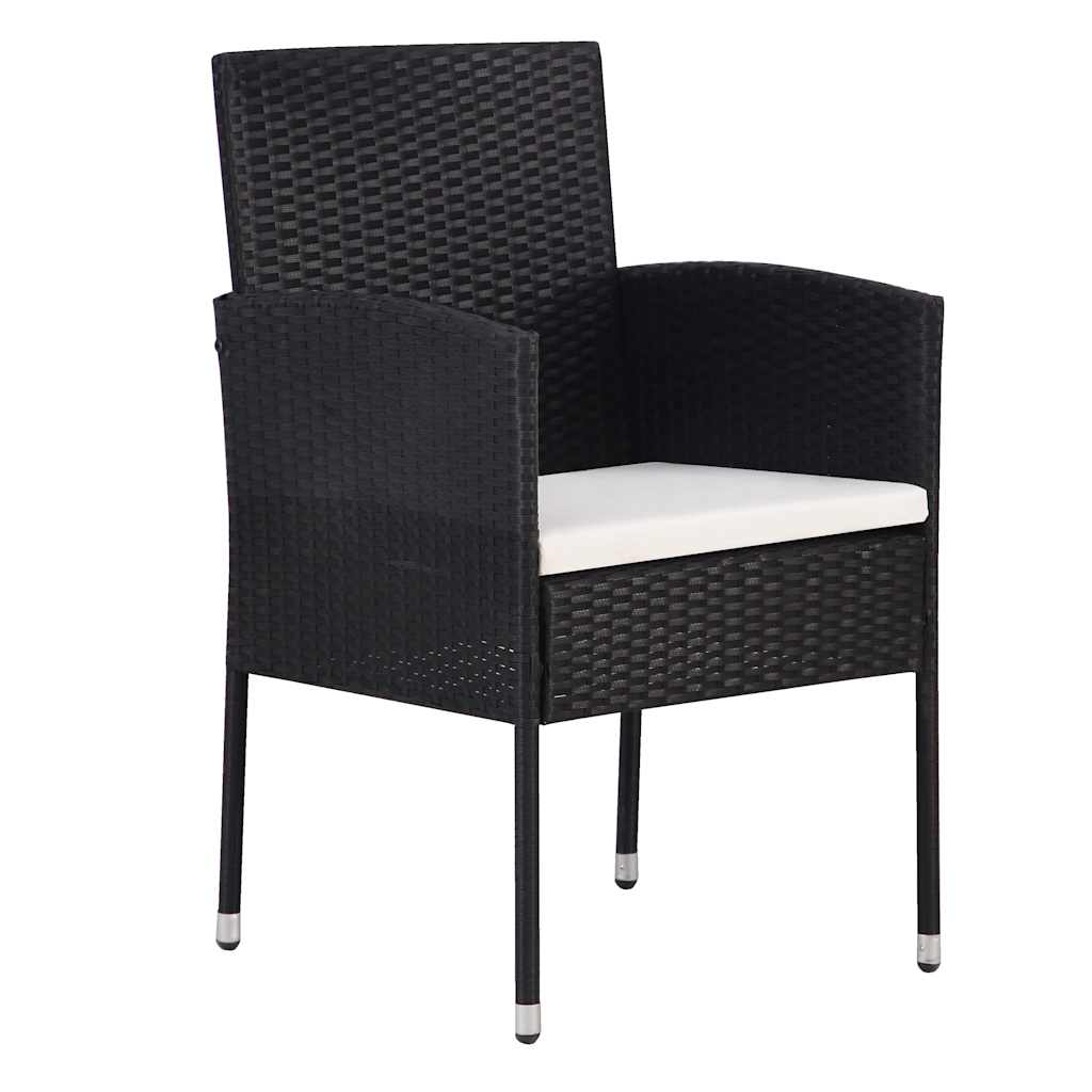 Ensemble de salle à manger pour jardin 5 pcs Noir polyrotin - XIOS