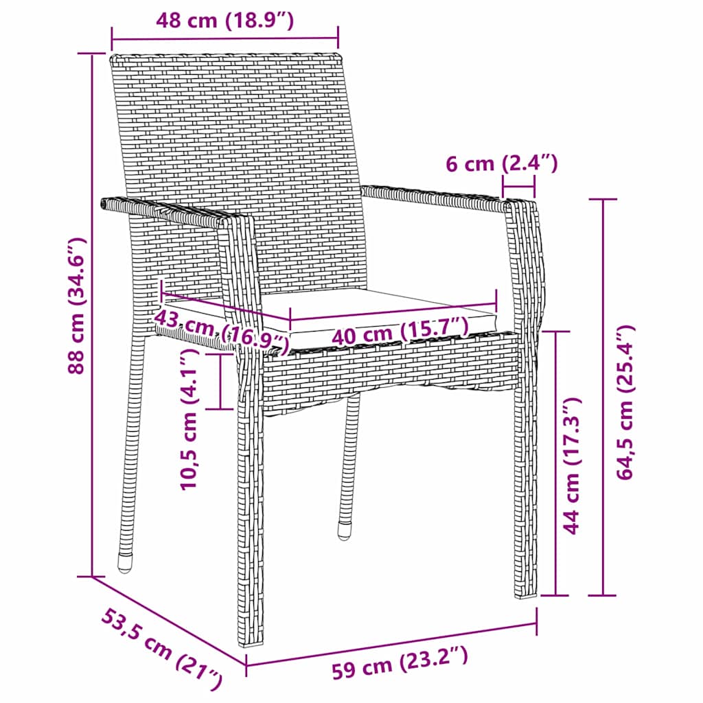 Ensemble de salle à manger pour jardin 5 pcs Noir polyrotin - XIOS