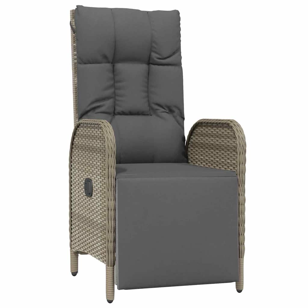 Ensemble de salle à manger pour jardin 3 pcs Gris polyrotin - XIOS