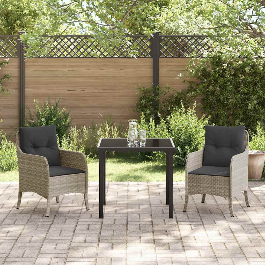 Ensemble de salle à manger pour jardin 3 pcs Gris clair - XIOS
