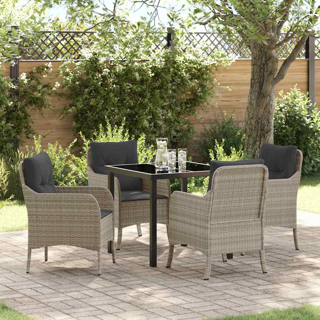 Ensemble de salle à manger pour jardin 5 pcs Gris clair - XIOS