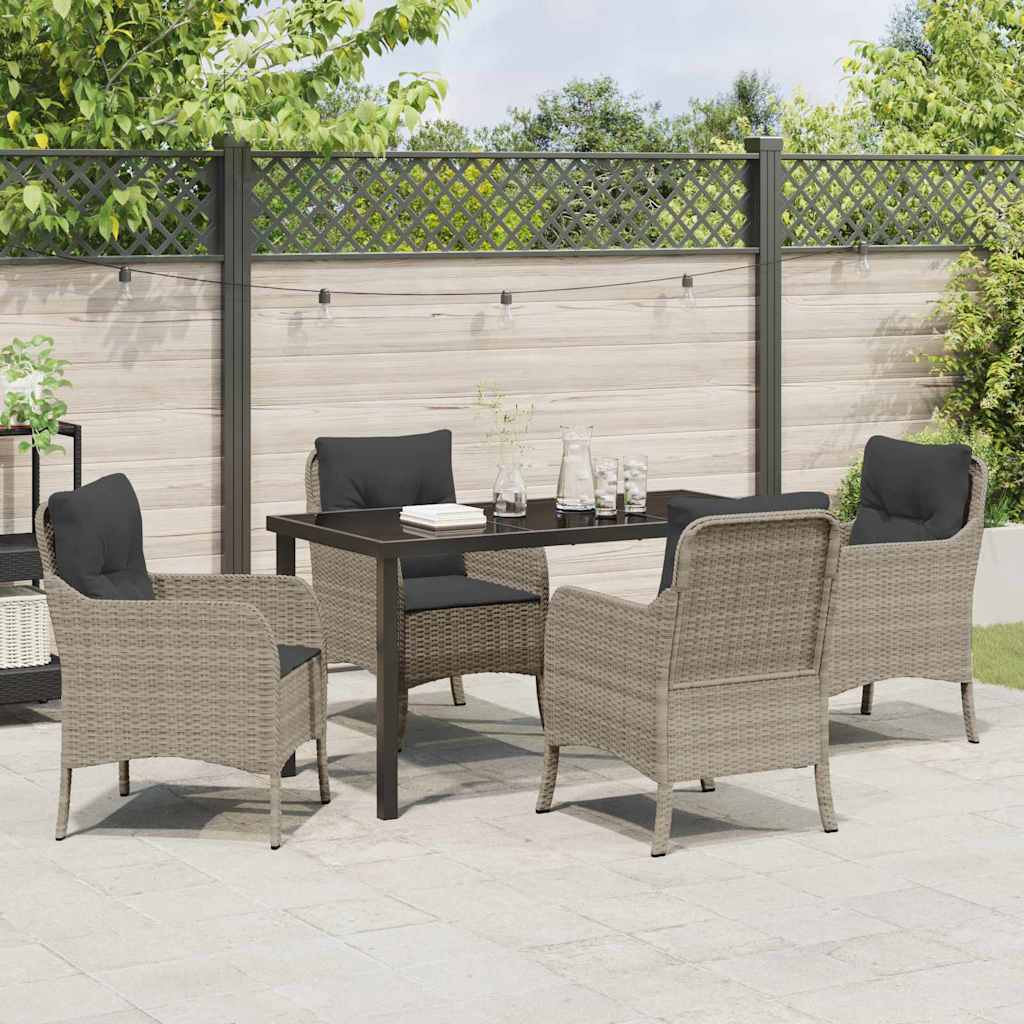 Ensemble de salle à manger pour jardin 5 pcs Gris clair - XIOS