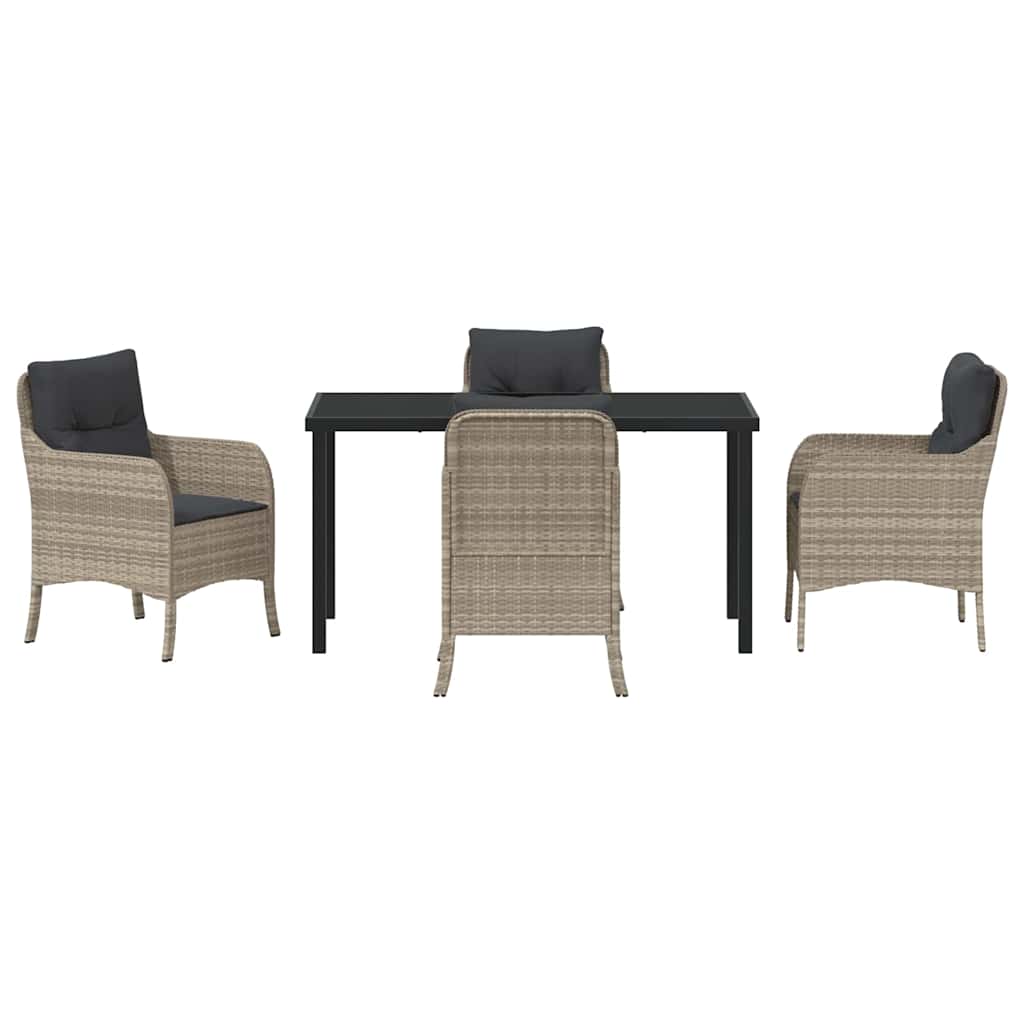 Ensemble de salle à manger pour jardin 5 pcs Gris clair - XIOS