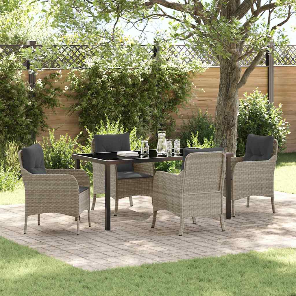 Ensemble de salle à manger pour jardin 5 pcs Gris clair - XIOS