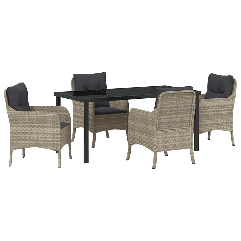 Ensemble de salle à manger pour jardin 5 pcs Gris clair - XIOS