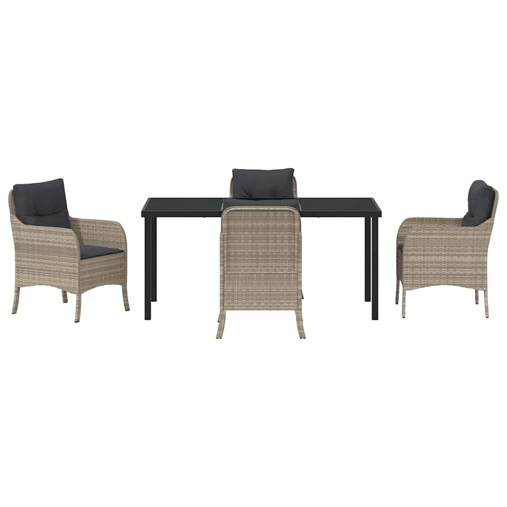 Ensemble de salle à manger pour jardin 5 pcs Gris clair - XIOS