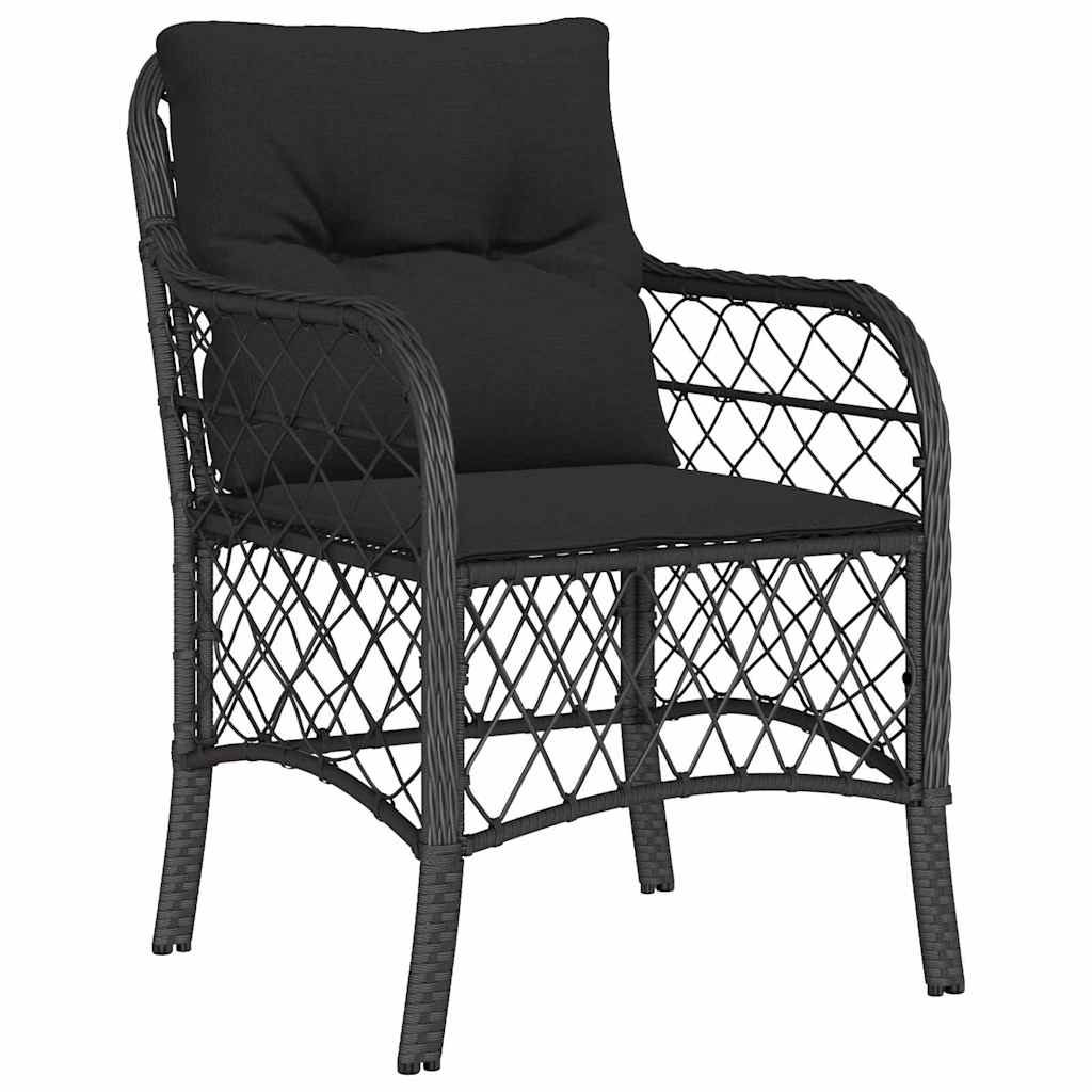 Ensemble de salle à manger pour jardin 5 pcs Noir polyrotin - XIOS