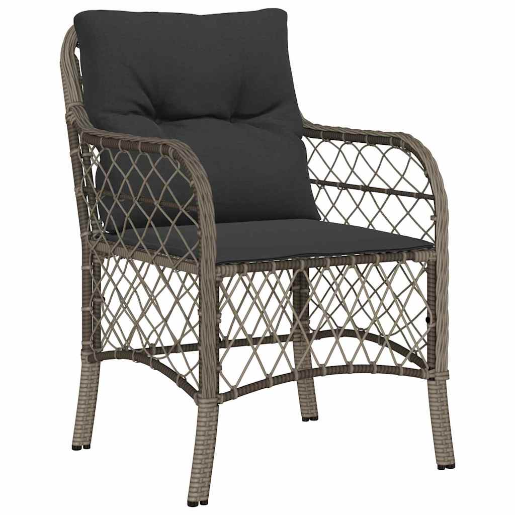 Ensemble de salle à manger pour jardin 5 pcs Gris polyrotin - XIOS