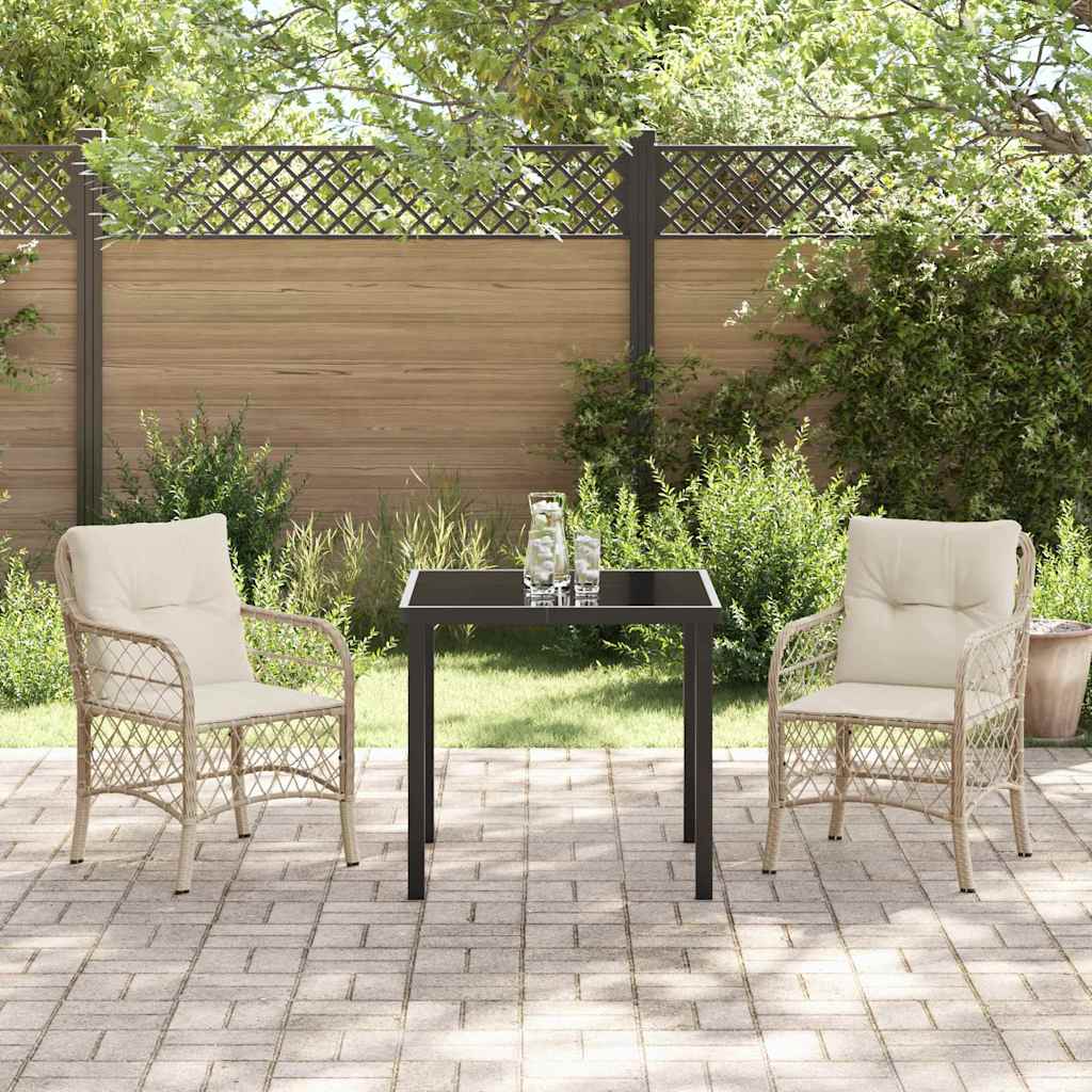 Ensemble de salle à manger pour jardin 3 pcs Beige polyrotin - XIOS