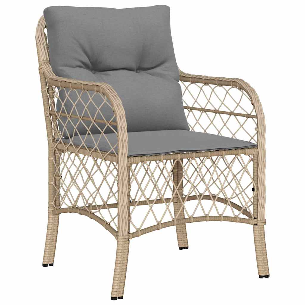 Ensemble de salle à manger pour jardin 3 pcs Beige polyrotin - XIOS