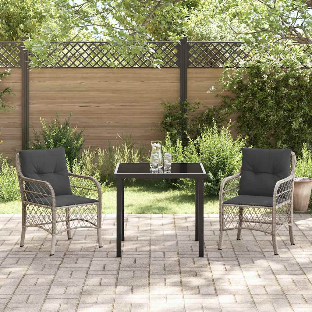 Ensemble de salle à manger pour jardin 3 pcs Gris clair - XIOS