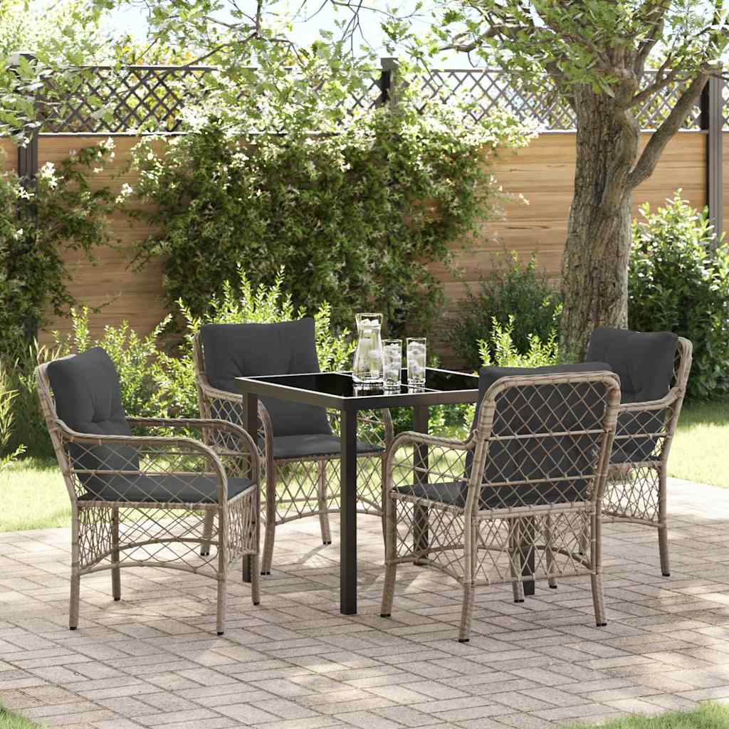 Ensemble de salle à manger pour jardin 5 pcs Gris clair - XIOS