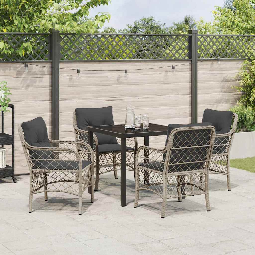 Ensemble de salle à manger pour jardin 5 pcs Gris clair - XIOS