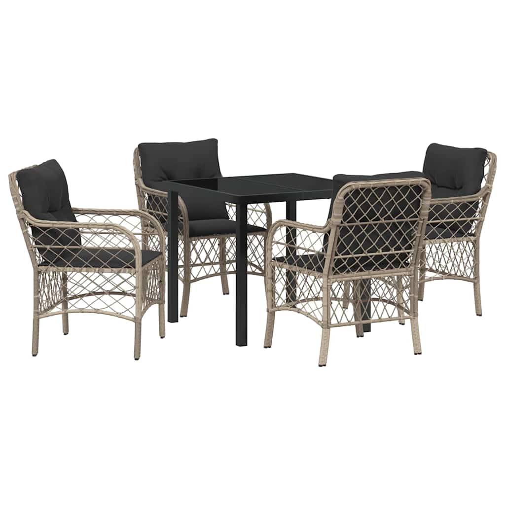 Ensemble de salle à manger pour jardin 5 pcs Gris clair - XIOS