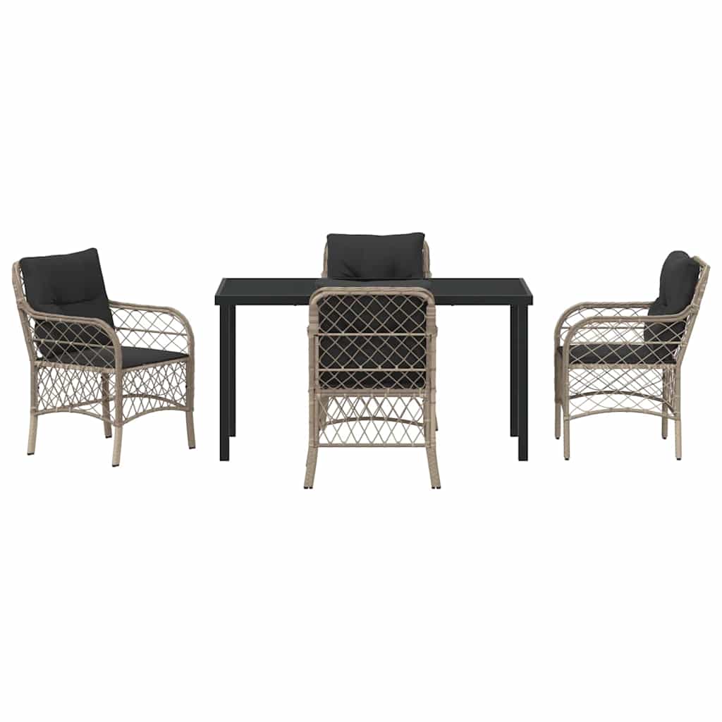 Ensemble de salle à manger pour jardin 5 pcs Gris clair - XIOS