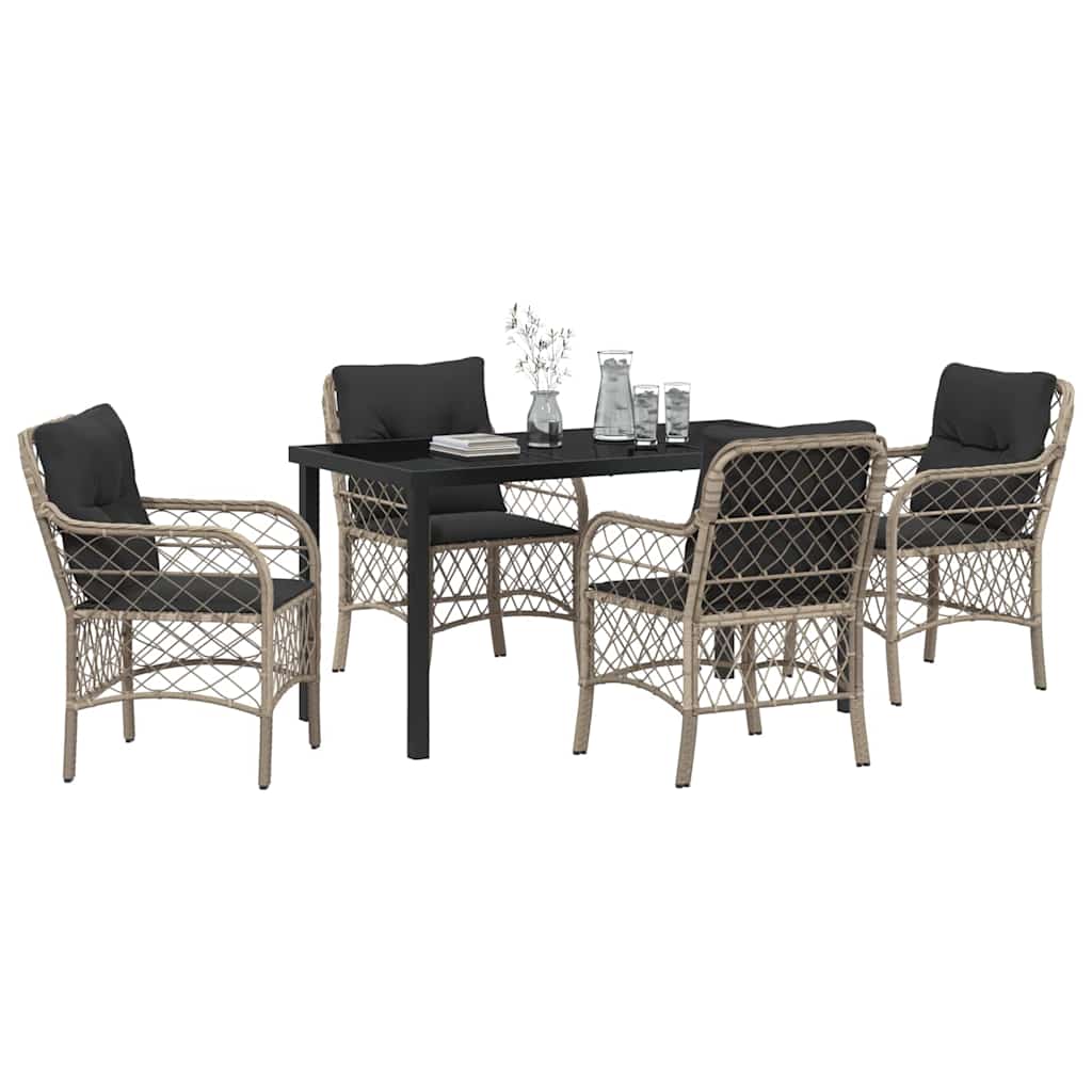 Ensemble de salle à manger pour jardin 5 pcs Gris clair - XIOS
