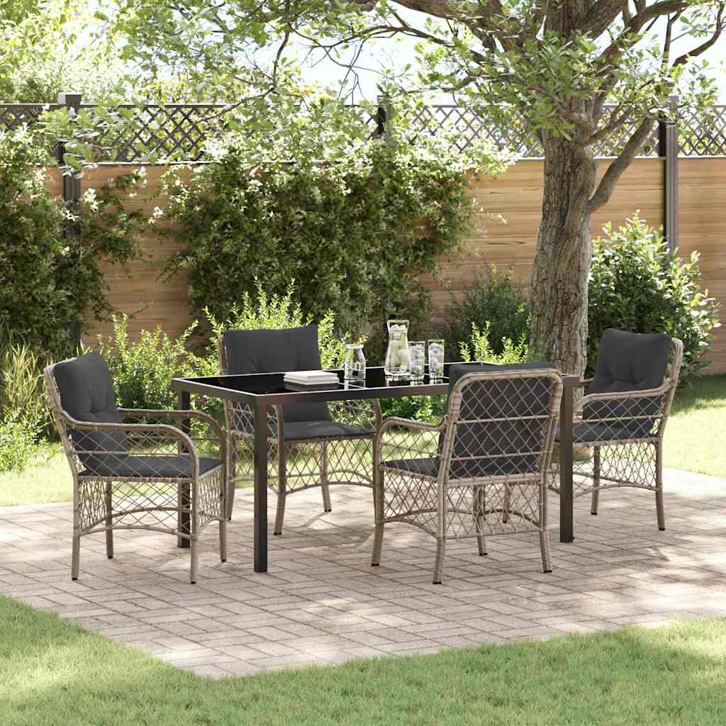 Ensemble de salle à manger pour jardin 5 pcs Gris clair - XIOS