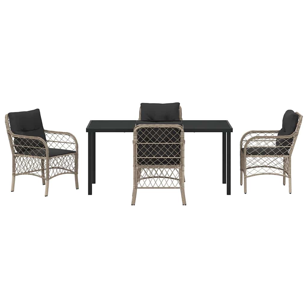 Ensemble de salle à manger pour jardin 5 pcs Gris clair - XIOS