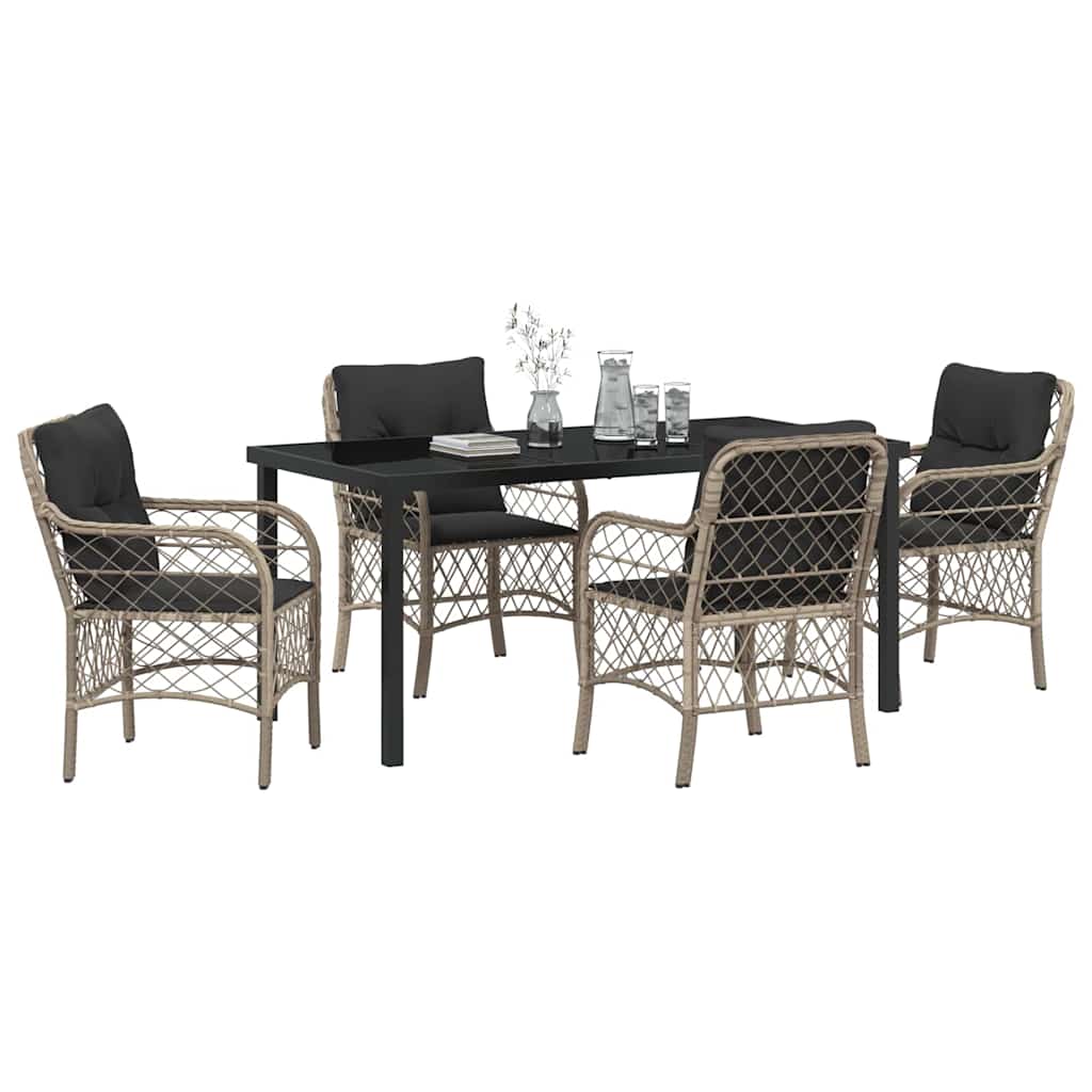 Ensemble de salle à manger pour jardin 5 pcs Gris clair - XIOS