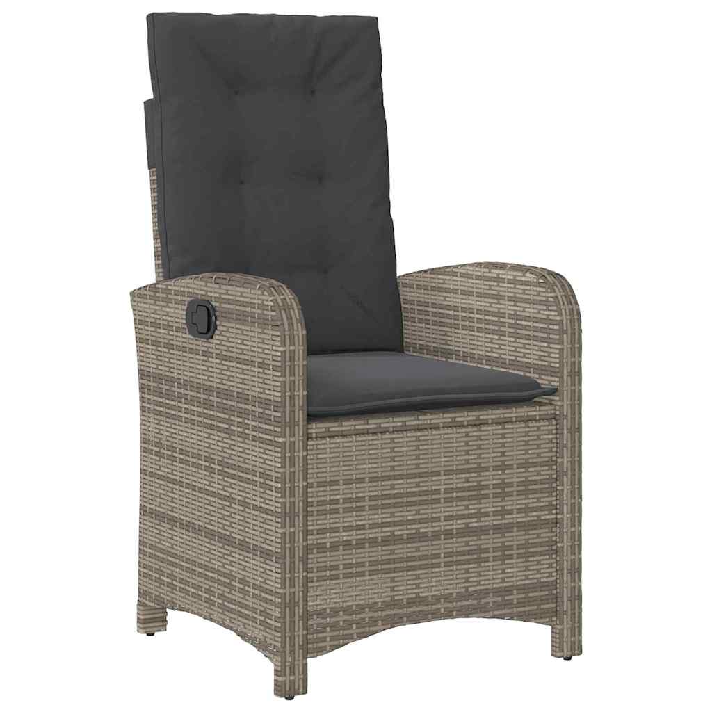 Ensemble de salle à manger pour jardin 5 pcs Gris polyrotin - XIOS